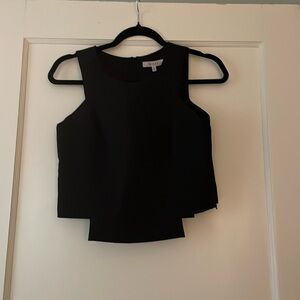 Milly Black Cropped Sleeveless Top in Size 2